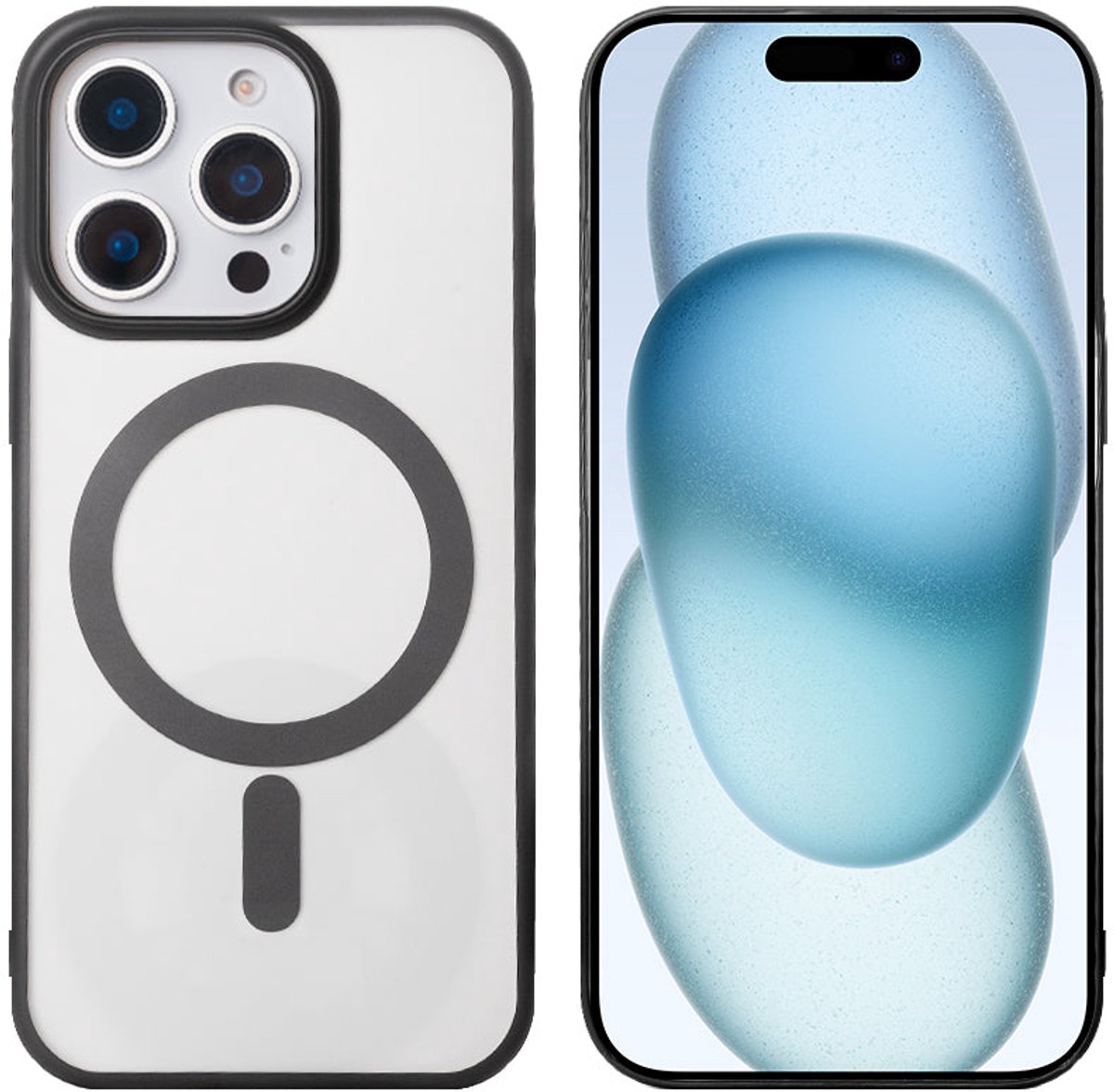 Rixus Instinct Mag Case For iPhone 15 Pro Black