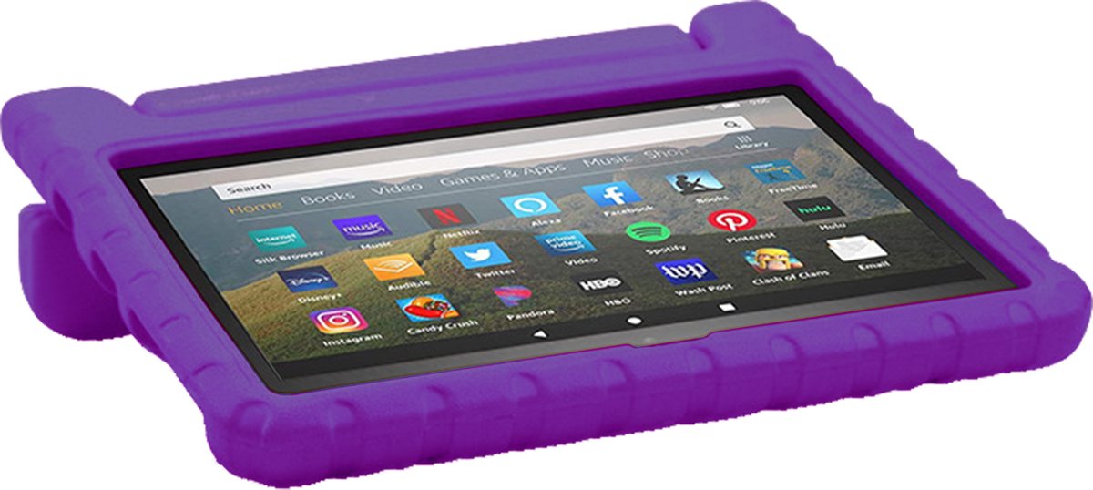 Rixus RXTC06 Tablet Kids Case For Apple iPad Air 1 9.7 inch, iPad 5, iPad 2 9.7 inch, iPad 6, iPad Pro 9.7 inch, iPad 7 Purple