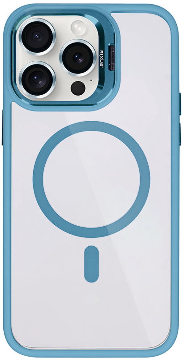 Rixus Classic 03 Case With MagSafe For Apple iPhone 15 Pro Light Blue