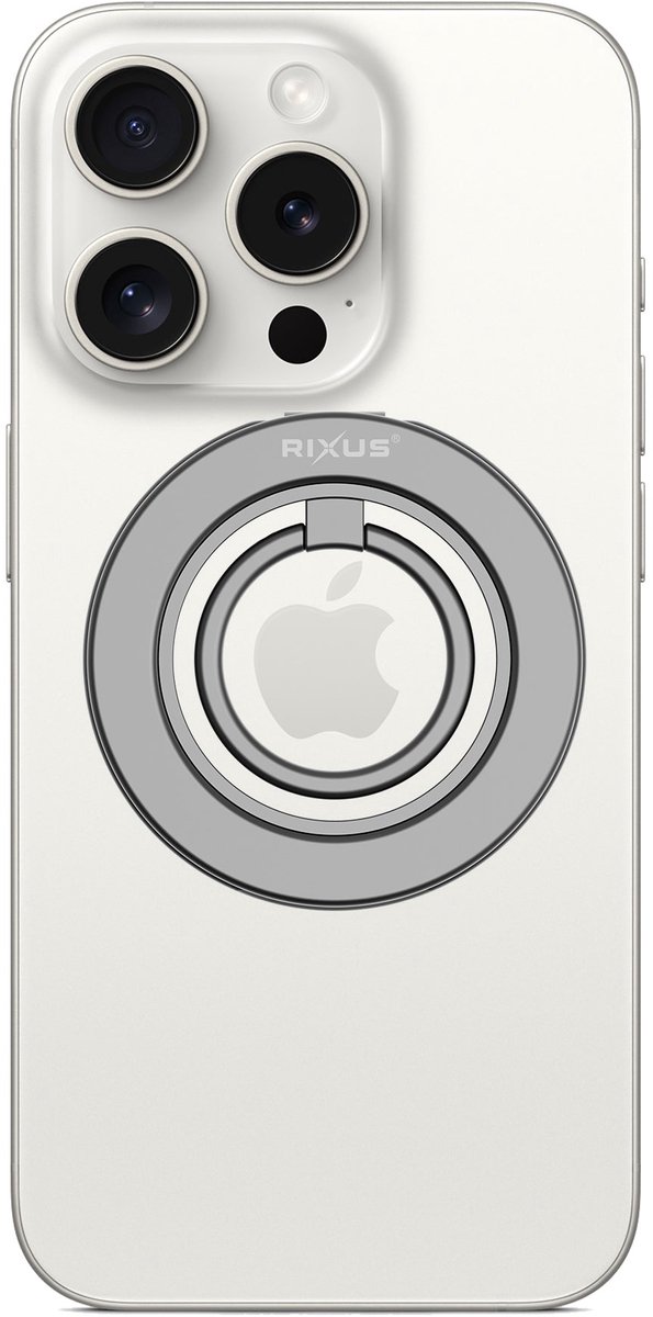 Rixus RXPH30S MagGo Magnetic Ring Holder Titanium Silver