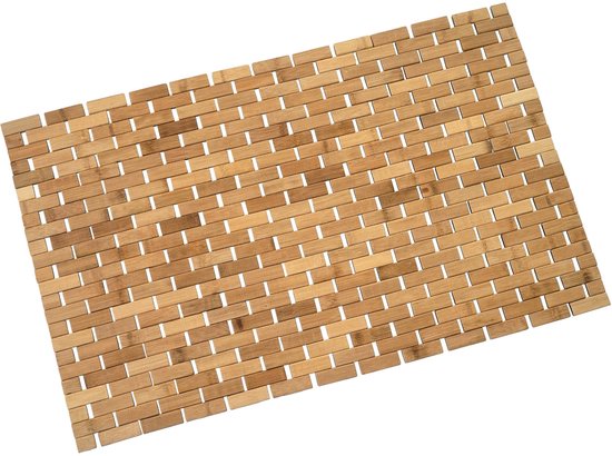 Badmat MCW-B18, tapis de bain tapis de sauna, bambou 79x50cm