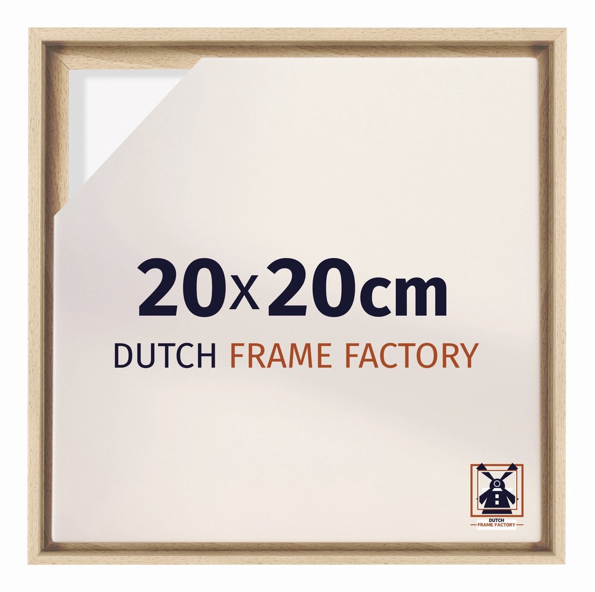 Dutch Frame Factory Baklijst 20x20 cm - Beuken - Geschikt voor Canvasdoek - MDF Baklijst Lausanne