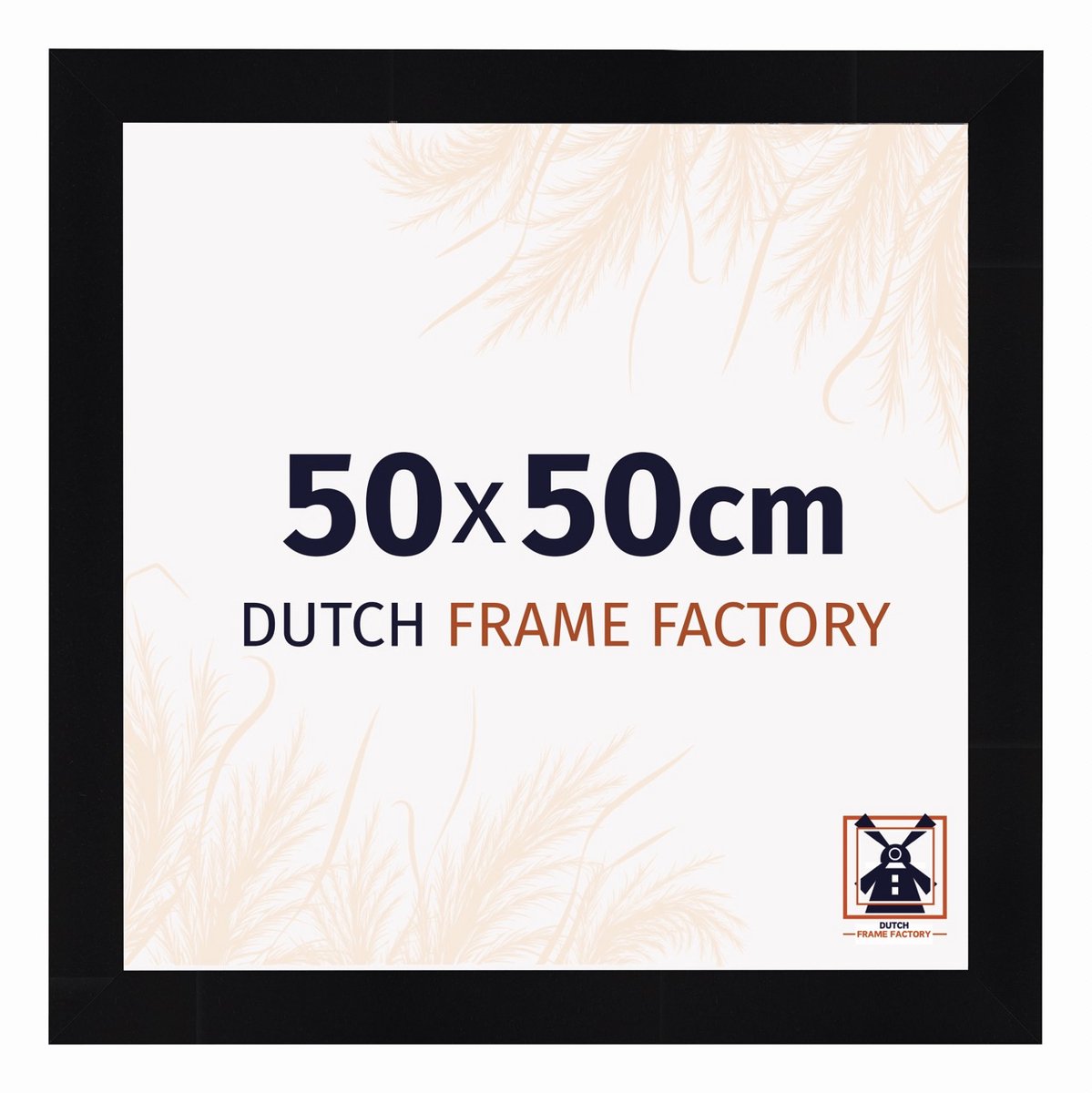 Dutch Frame Factory Fotolijst 50x50 cm - MDF - Zwart Hoogglans - Praag