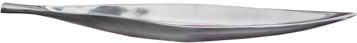 Handgemaakte decoratieve kom SILVER LEAF 60cm zilver aluminium - 17370