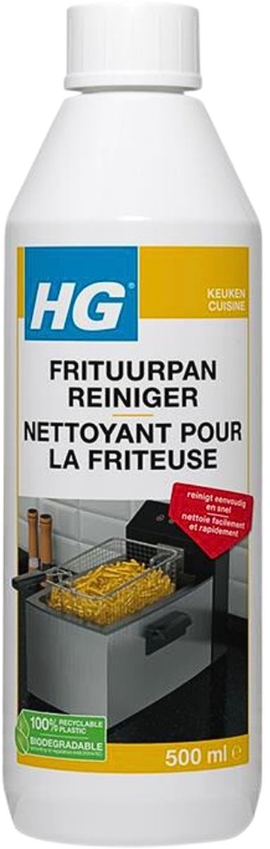 1 x HG Frituurpanreiniger 500 ml - Frituurpan Reinigen - Vet Verwijderen - Frituurvet Reinigen - Frituurpan Reiniger - Frituurpan Schoonmaken