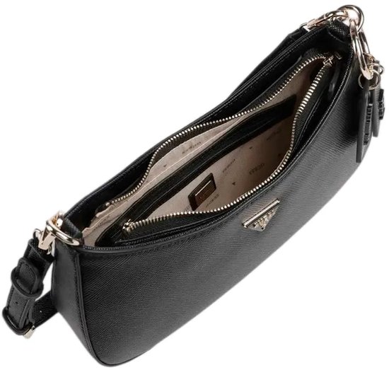 GUESS sac à épaule bandoulière Noelle II Double Pouch Crossbody Bag Black noir