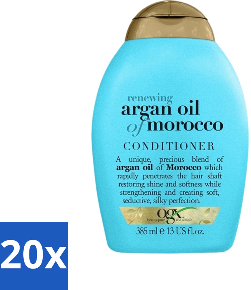 20 x OGX - Renewing Moroccan Argan Oil - Conditioner - Voor Ieder Haartype - 385 ml - Voordeelverpakking - 20 stuks