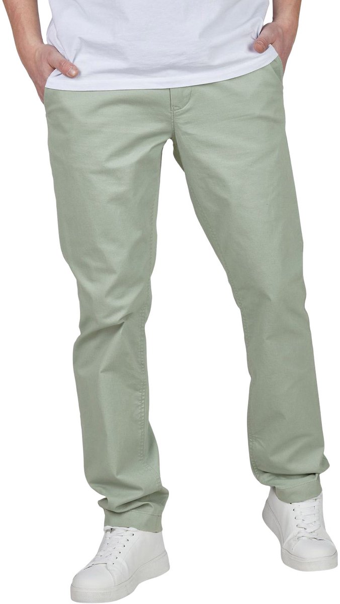 Tom Tailor Heren Chino Broek TT Chino SMU regular/straight Grijs Volwassenen Chino broek / Stofbroek