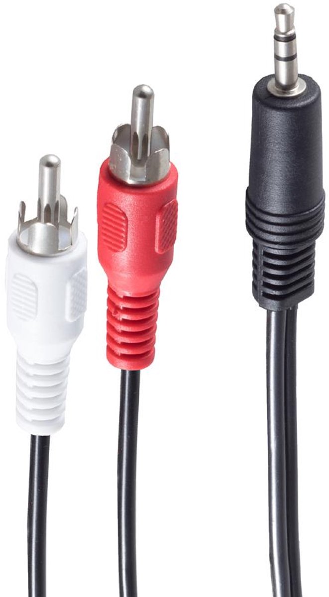BS30832-5 - 2 x RCA - Male - 3.5mm - Male - 5 m - Black,Red,White