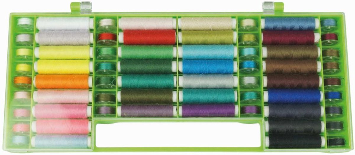 KLEIBER naaigarenset polyester 64-delig, paarse bewaarbox