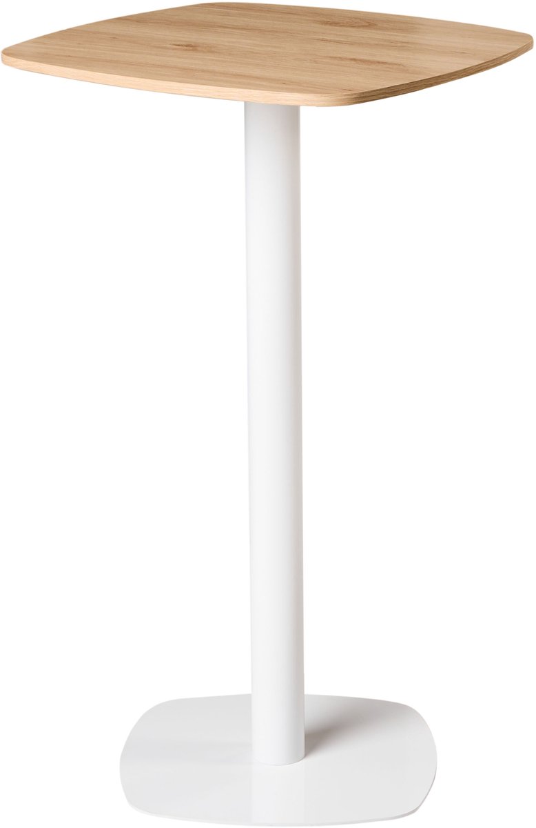Beliani MORELLA - Statafel - Lichtbruin/Wit - 60 x 60 cm - MDF