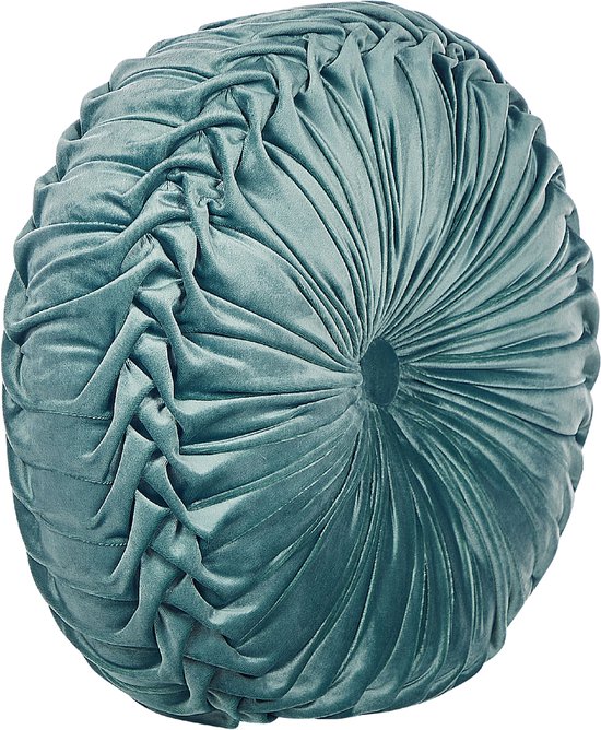 UDALA - Lot de 2 Sierkussen - Blauw - Velours