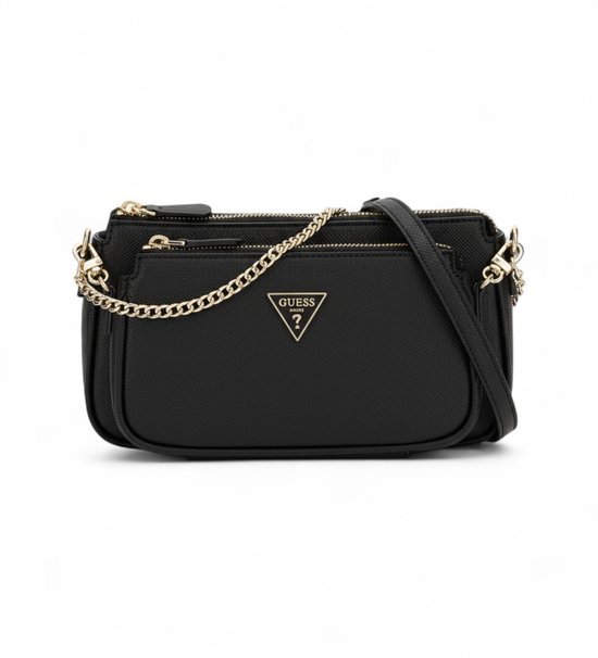GUESS sac à épaule bandoulière Noelle II Double Pouch Crossbody Bag Black noir