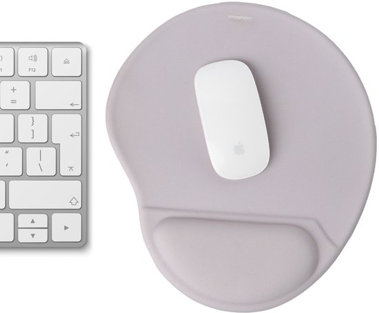 Tapis de souris ergonomique imoshion - Tapis de souris avec repose-poignet - 30 x 25 cm - Grijs