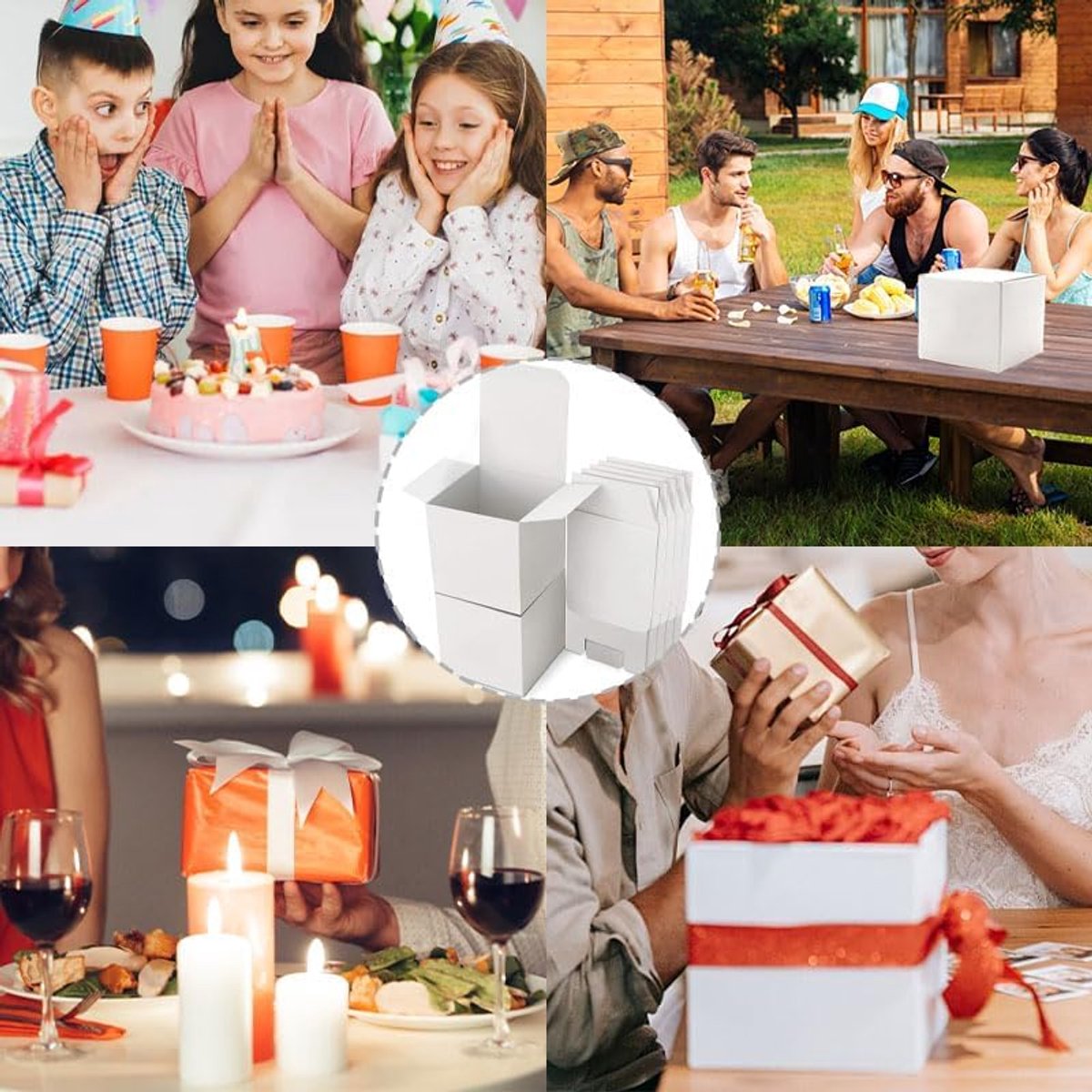 Kartonnen dozen, 15 stuks geschenkdozen kraftpapier, kartonnen dozen