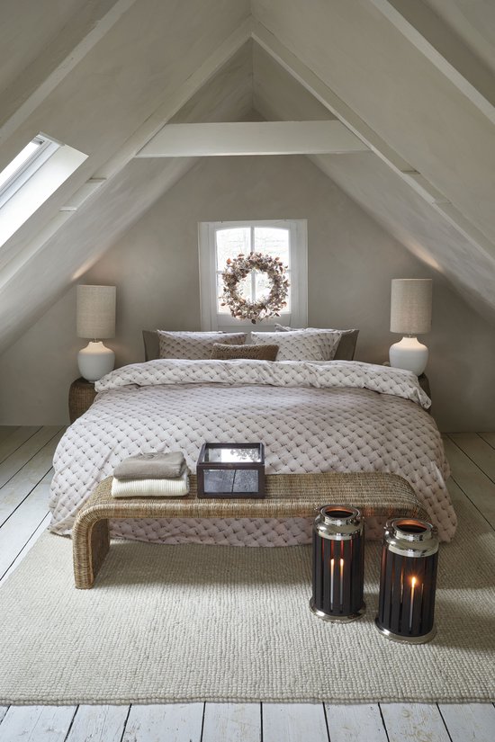 Rivièra Maison Woven Wool dekbedovertrek - Eenpersoons - 140 x 200/220 cm - Naturel van Merkloos — afbeelding 5