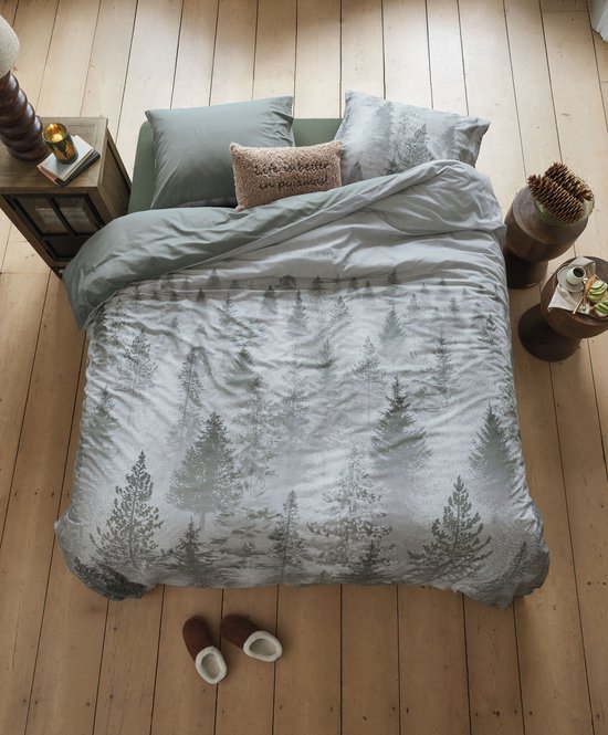 Rivièra Maison Foggy Forest dekbedovertrek - Tweepersoons - 200 x 200/220 cm - Groen van Merkloos — afbeelding 5