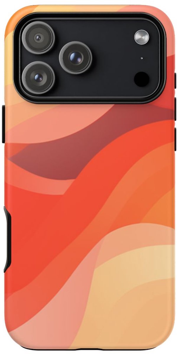 Warme Abstracte Golfpatronen – Telefoonhoesje Geschikt voor iPhone 17 Pro Max