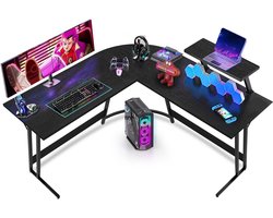 Gaming Bureau | Hoekbureau - L-Vormig 130cm x 130cm x 97cm - Bureau - Waterproof & Krasbestendig- Monitor Stand - Gaming Desk - Game Bureau