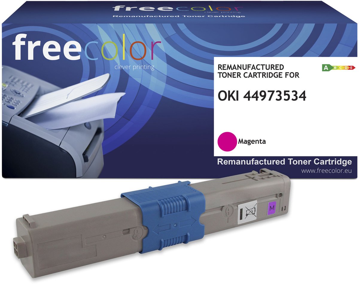 Freecolor - Vervangt OKI 44973534 Toner - Magenta - 1.500 pagina's - Compatible