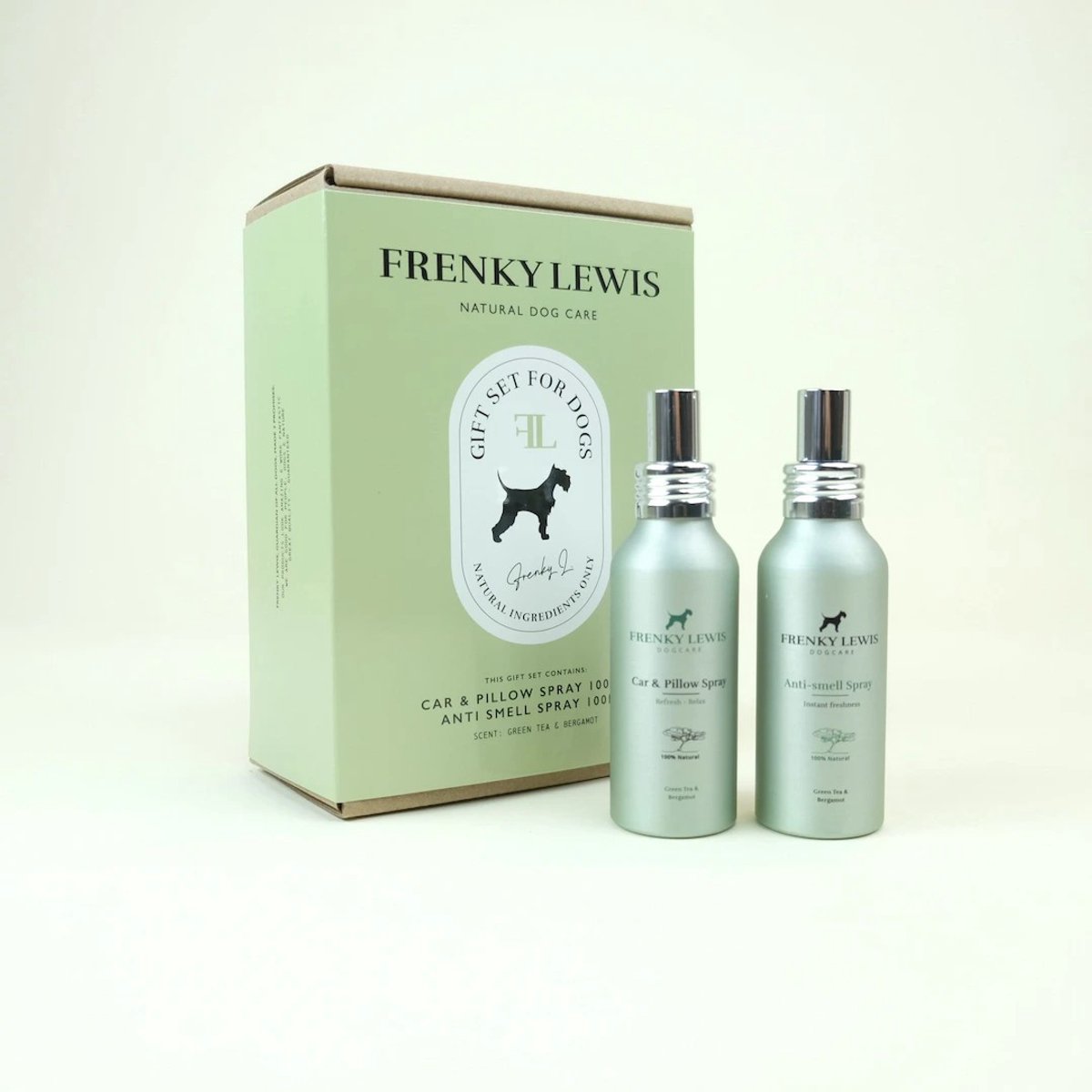 Gift Set 100ml Car & Pillow Spray + 100ml Anti Smell Spray - Green Tea & Bergamot