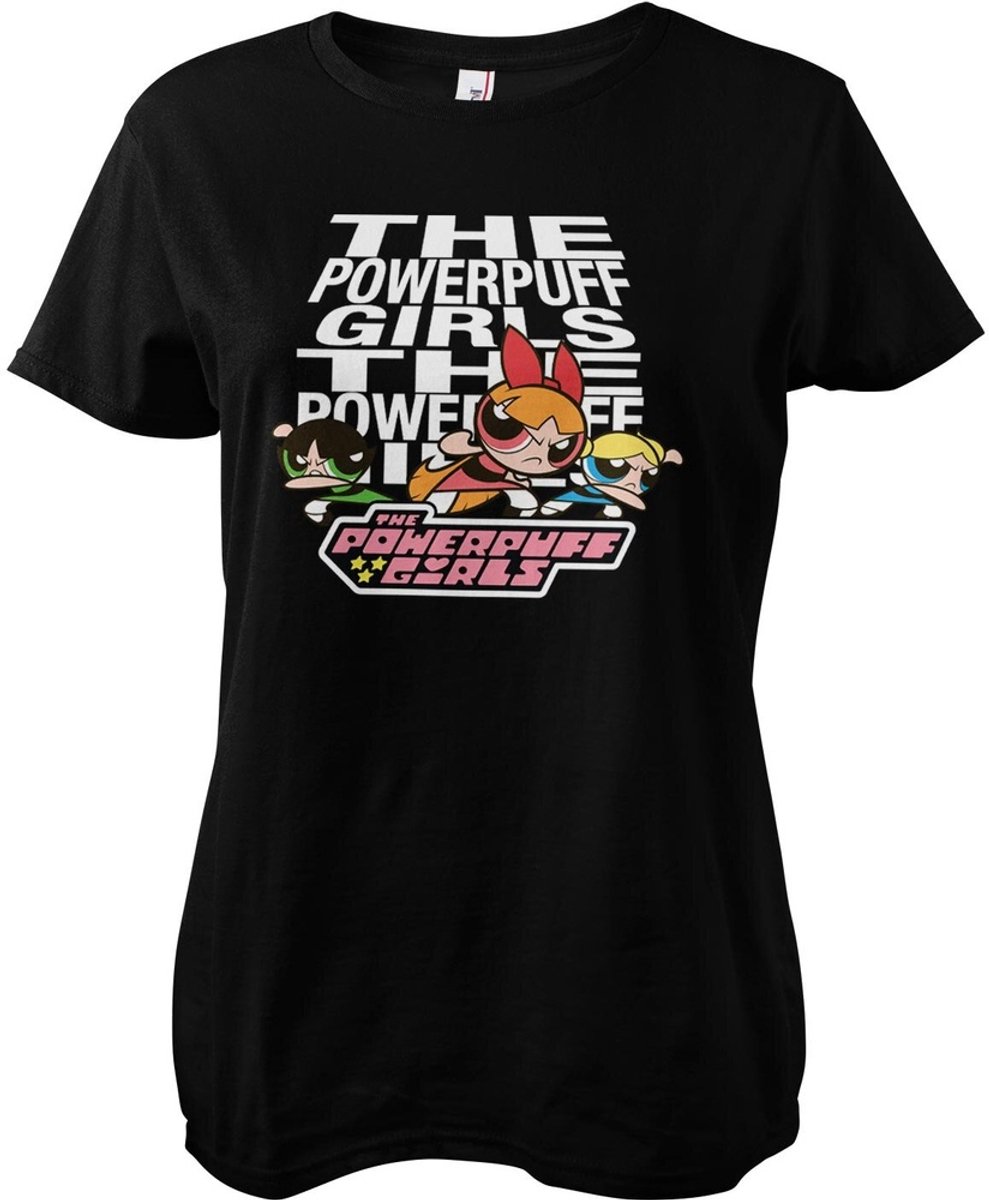 Power Puff Girls Damen T-Shirt Powerpuff Girls Girly Tee WB-5-PPG001-DTF844 Black-S