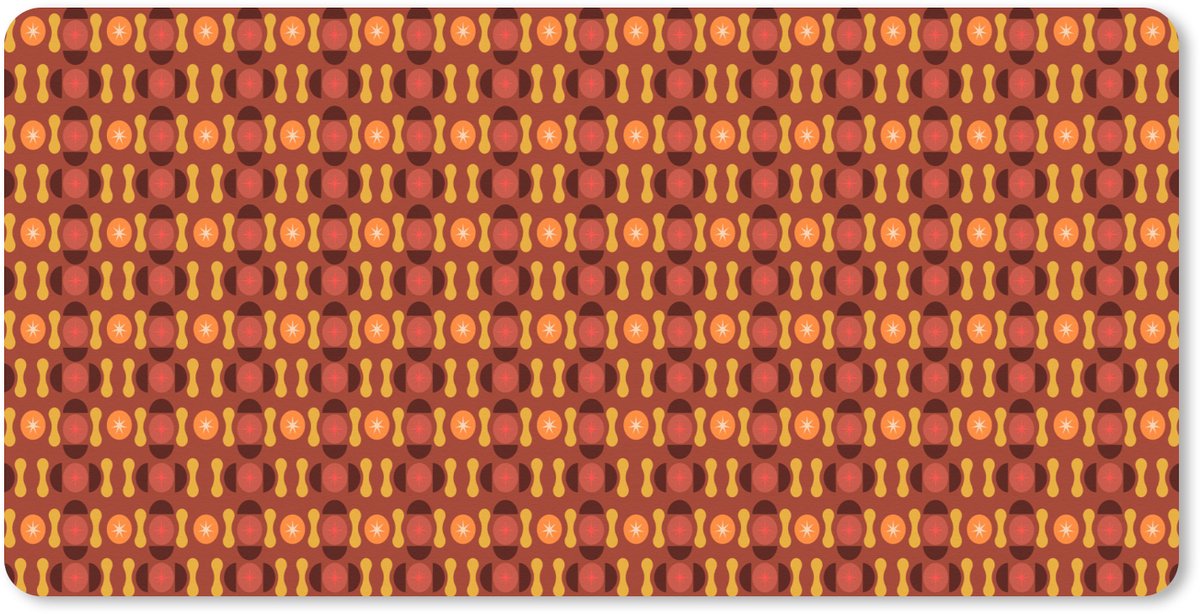 Muismat XXL 80x40 cm - Bureau onderlegger - Bureau mat Retro - Disco - Hippie - Bureaumat - Gaming mousepad xl - Bureaulegger groot - Computer deskmat