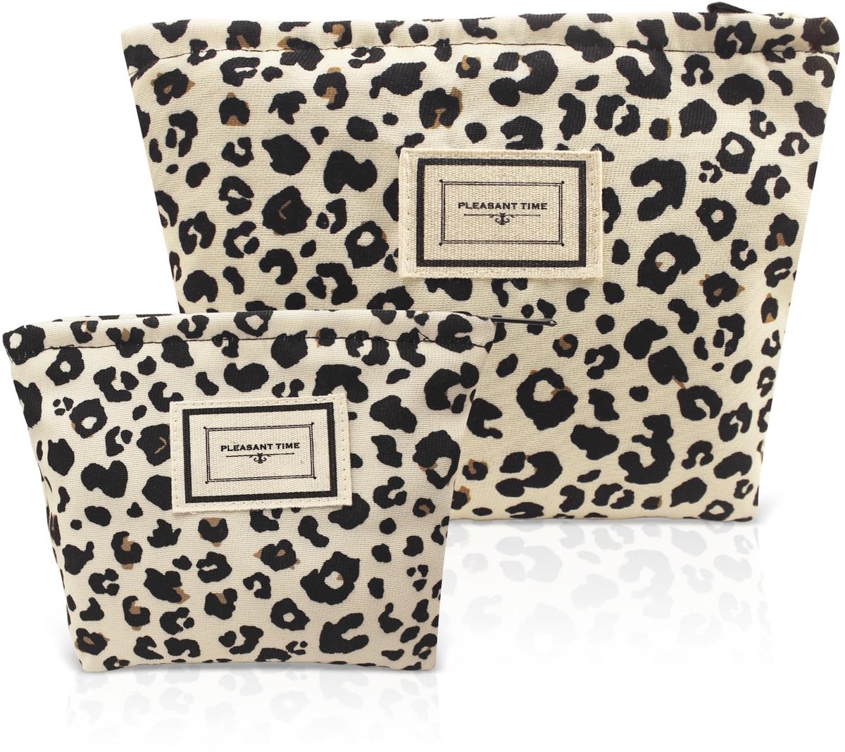Kosmetiktassen set - 2 stuks - Met ritssluiting - Organizer voor reizen, make-up & verzorging - Voor dames en meisjes