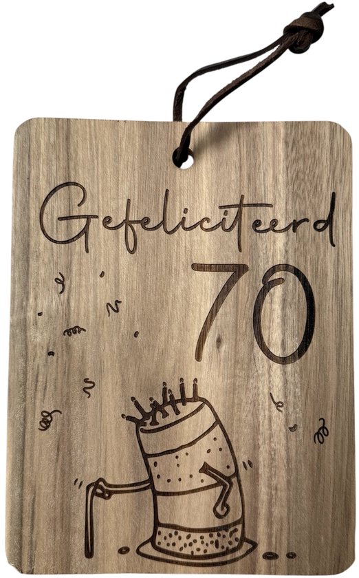 Verjaardagscadeau, 70e verjaardag, decoratie, houten bord Verjaardagscadeau, 70e verjaardag, decoratie, houten bord
