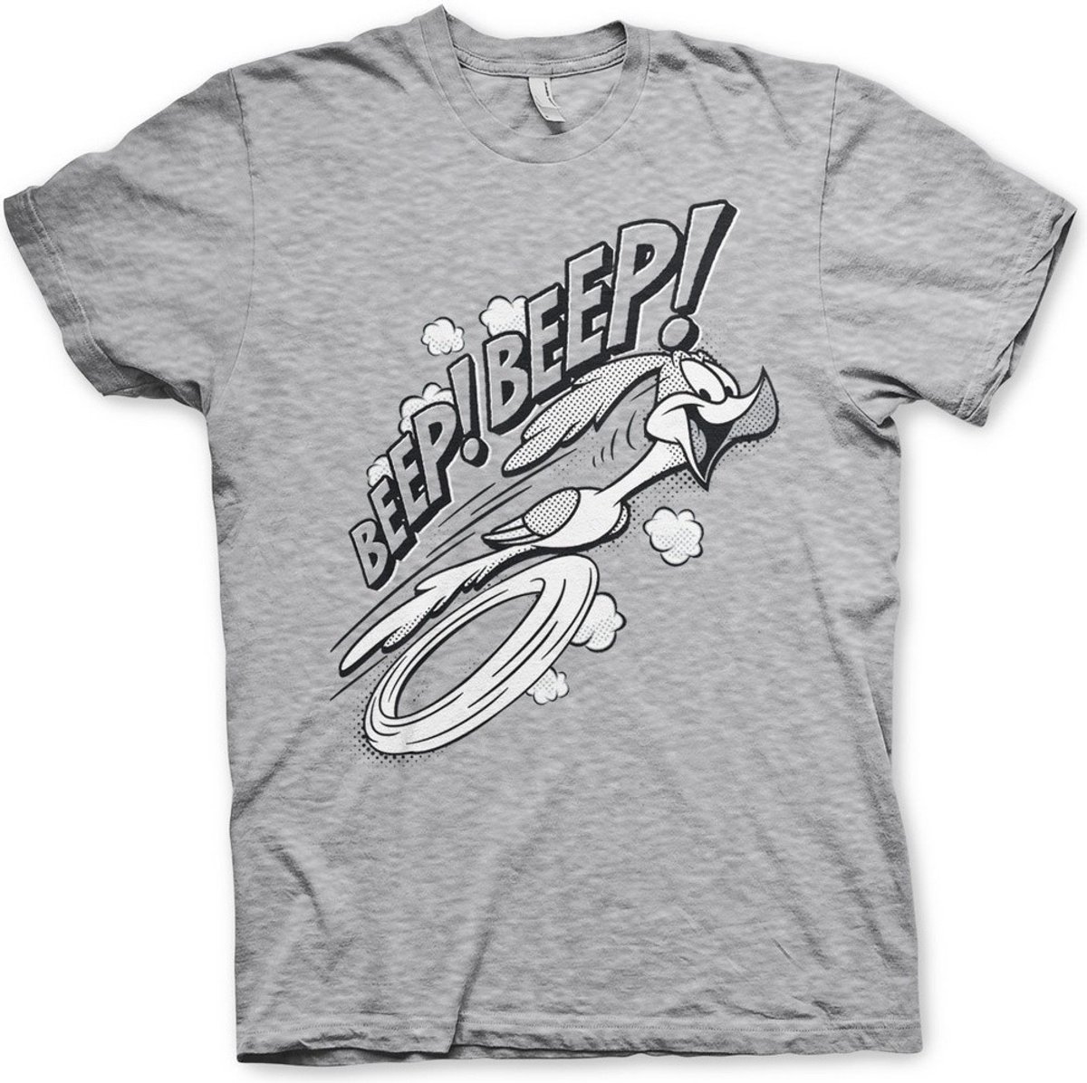 Looney Tunes BEEP BEEP T-Shirt Heather-Grey-XL