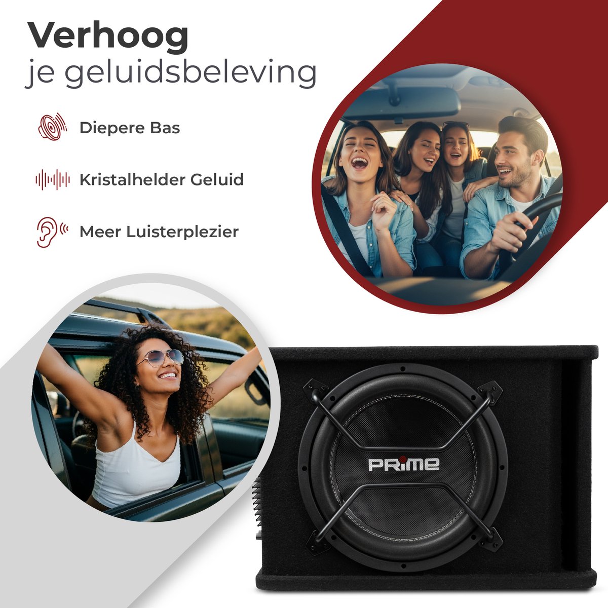 Caliber Subwoofer Auto - Subwoofer Auto met Versterker - 1000 Watt Piekvermogen - 12 Inch Auto Subwoofer - 25 tot 3800 Hz – foto 7