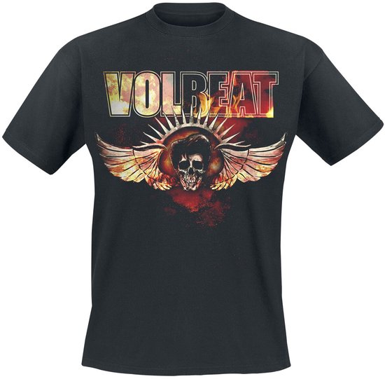 Volbeat Burning Skullwing Heren T-shirt - zwart - 3XL