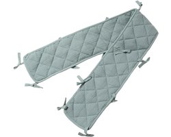 Bedbumper - zachte, bijtvaste, verdikte bedhekbescherming - veilige, bijtvaste beschermhoes - babyveilige rand- en hoekbeschermer - verdikte bedhekbeschermingsset -15*60cm-Blauw