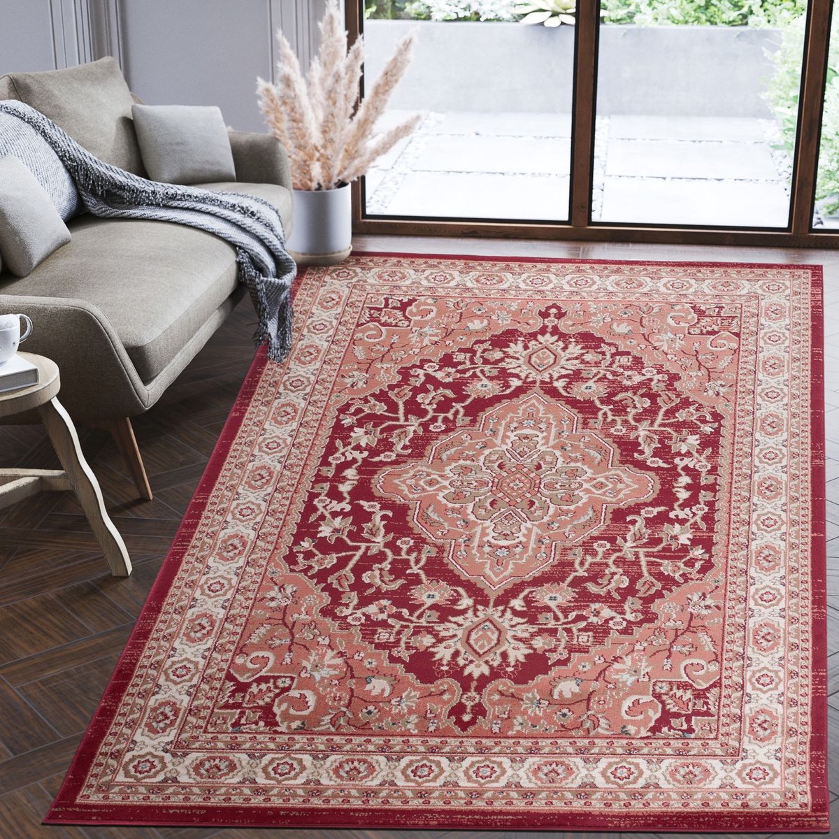 Interieur tapijt met etnische motieven, beige 200 x 290 cm