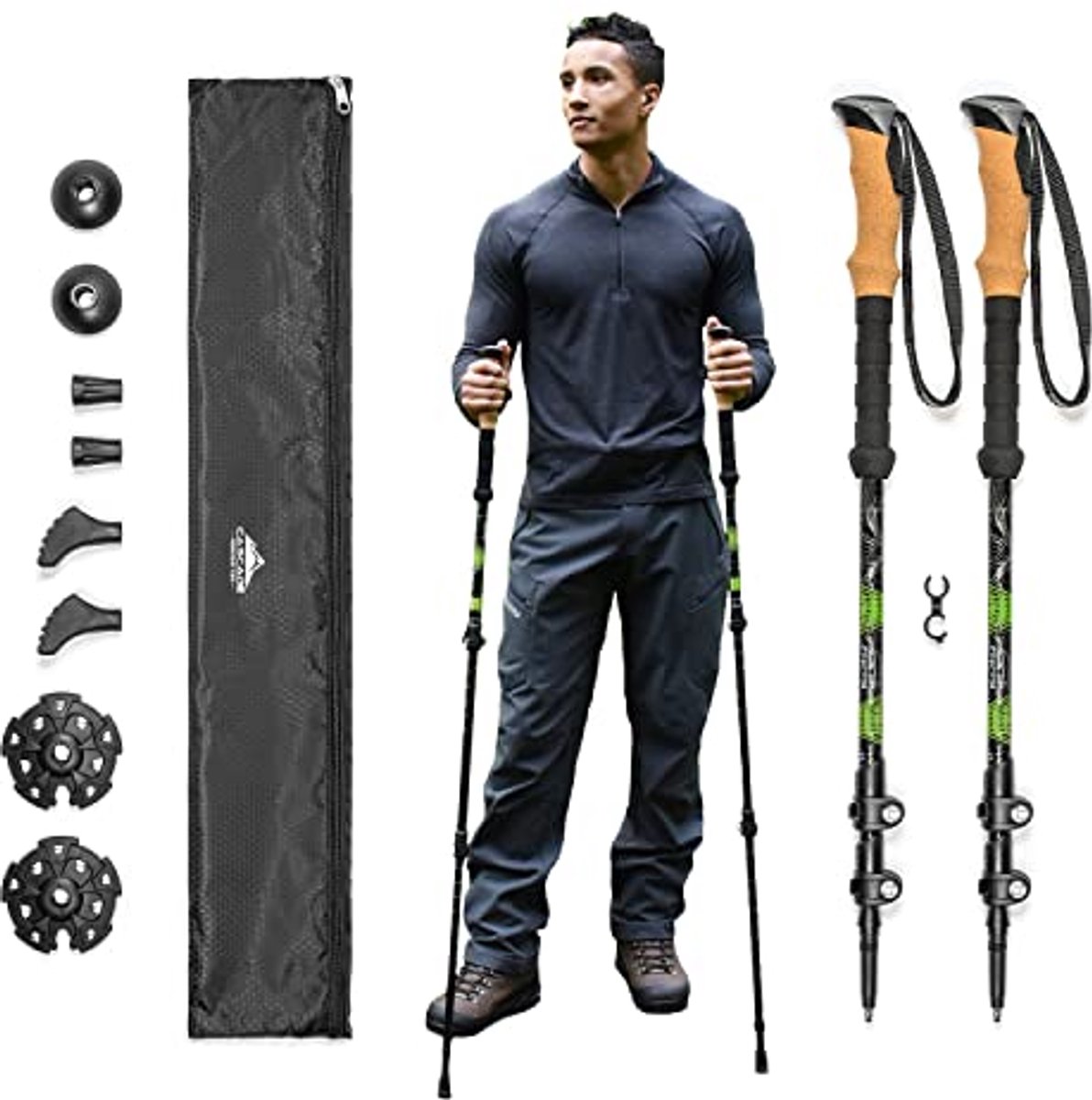 Verstelbare Aluminium Wandelstokken - Trekking Poles voor Wandelen en Hiking (Set van 2)