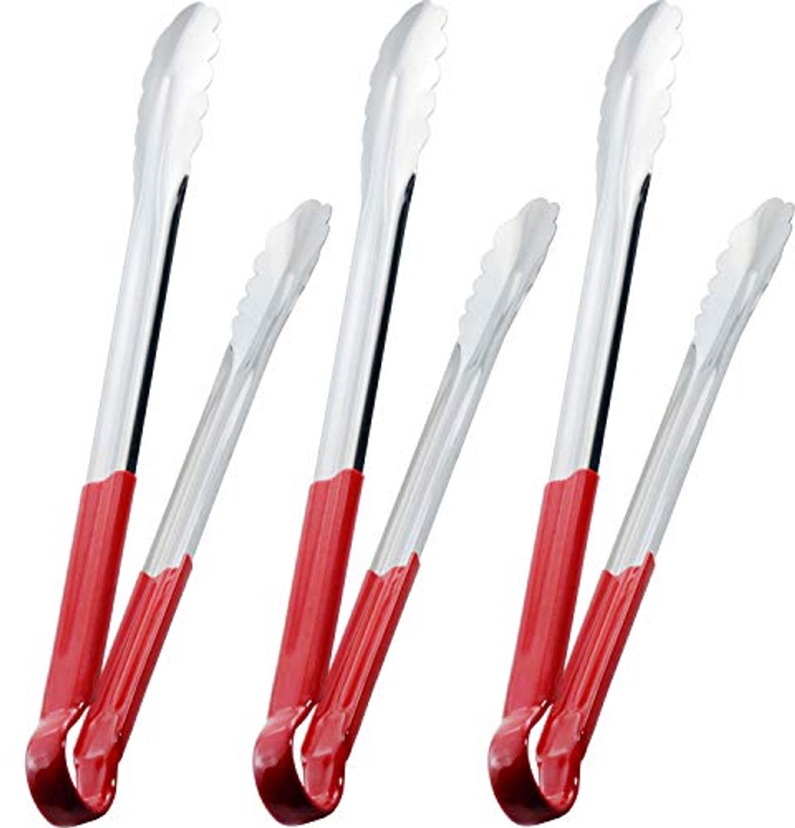 Kooktangen Set van 3 - Roestvrij Staal en Siliconen Handvat - 40,6 cm