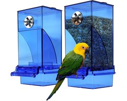 Ibenzoa® Transparante automatische voederautomaat voor vogels in kooi van acryl