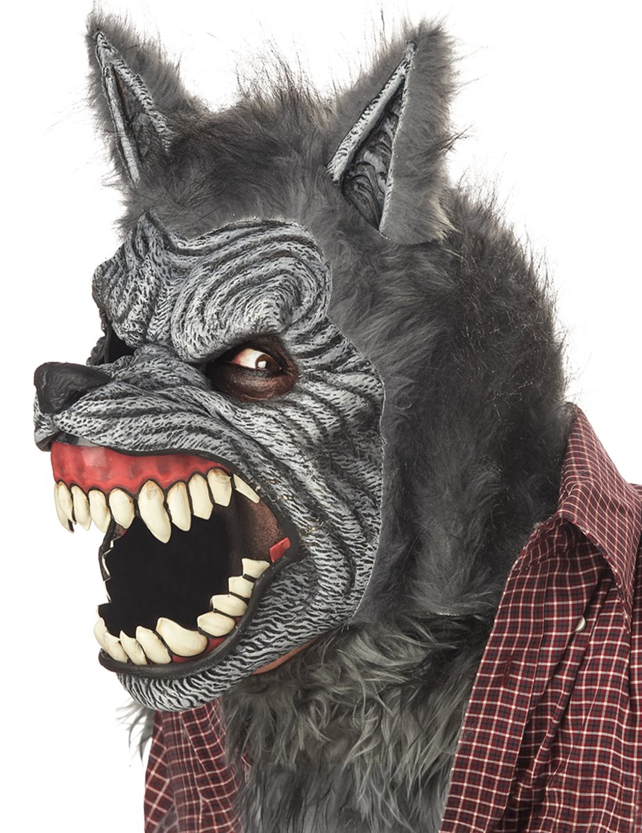 Vegaoo - Gearticuleerd weerwolfmasker ani-motion volwassene