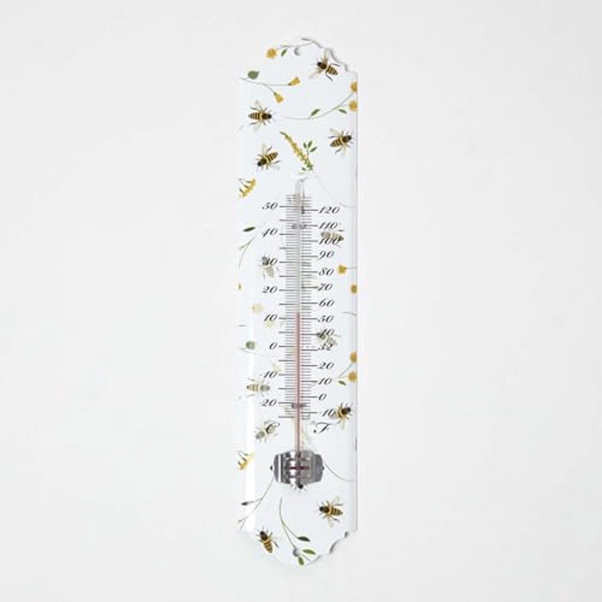 Metalen muurthermometer met bijenmotief - Binnen- en buitenthermometer voor tuindecoratie