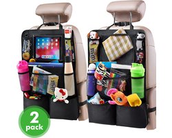 Travelhawk Auto Organizer - Autostoel Organizer voor Kinderen - Met iPadhouder - Zwart