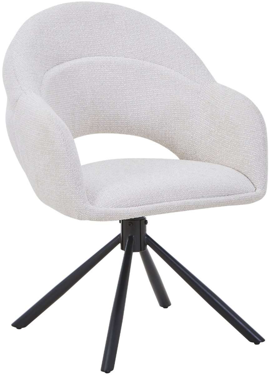 DÉJA Living Eetkamerstoel Celeste - Beige - Draaibaar - Set van 2