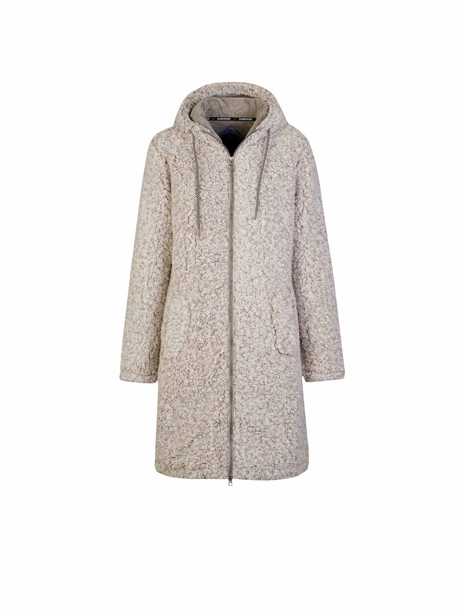BJØRNSON Ona Parka Sherpa Fleece Vest Dames Tussenjas Beige