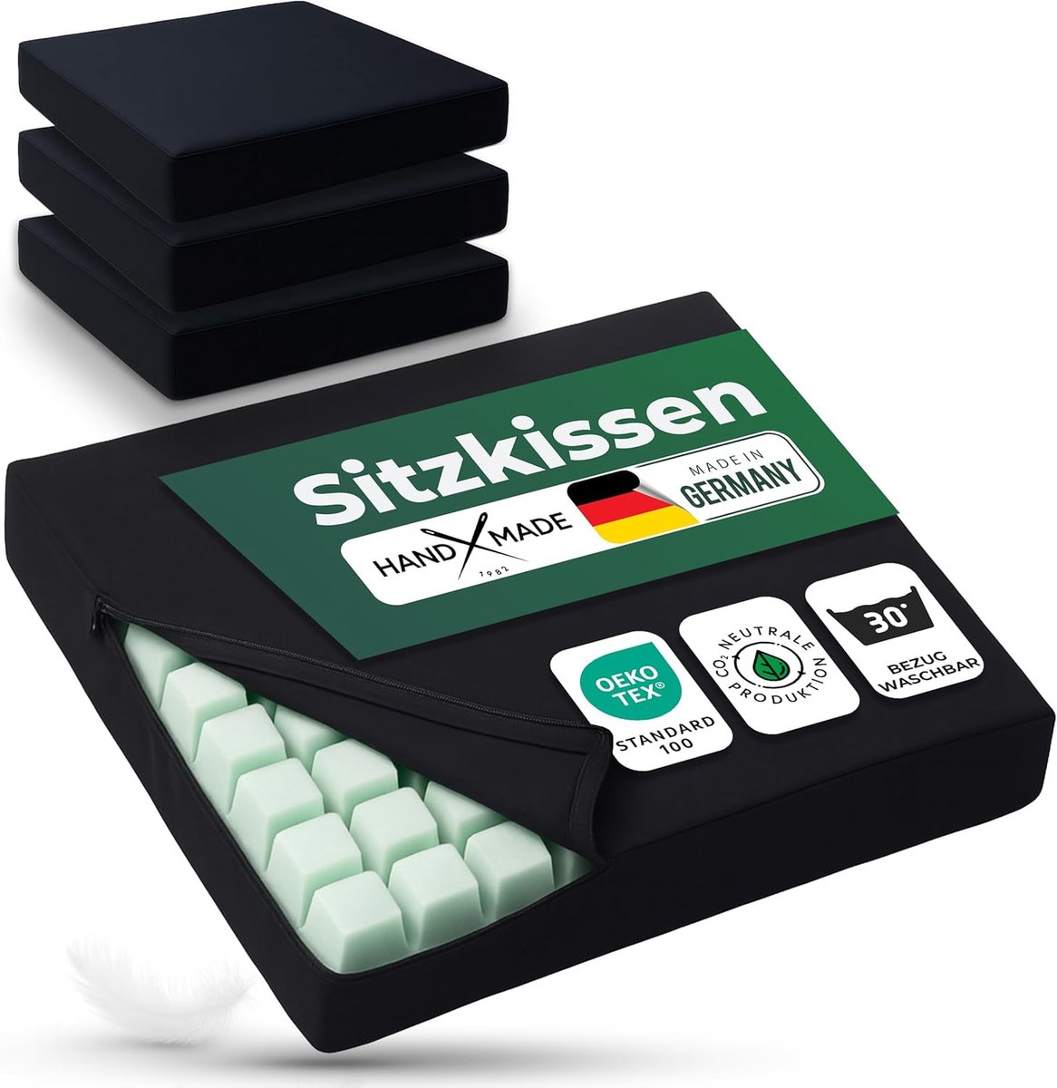 Novaliv 4x Rolstoelkussen & Zitkussen Rolstoel ? Anti-decubituskussen, Decubitus Zitkussen