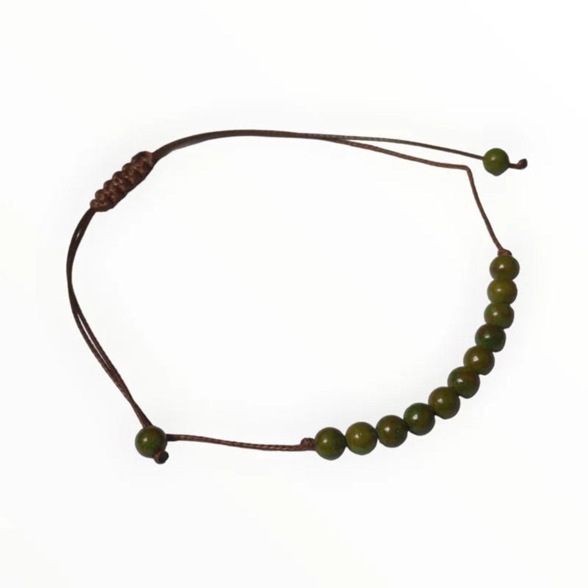 Aramat Jewels | Armbanden | Verstelbare Natuursteen Armbandje | Groene Jaspis | |2mm | Metaal | Kinderen, Volwassenen | Verkleurd niet
