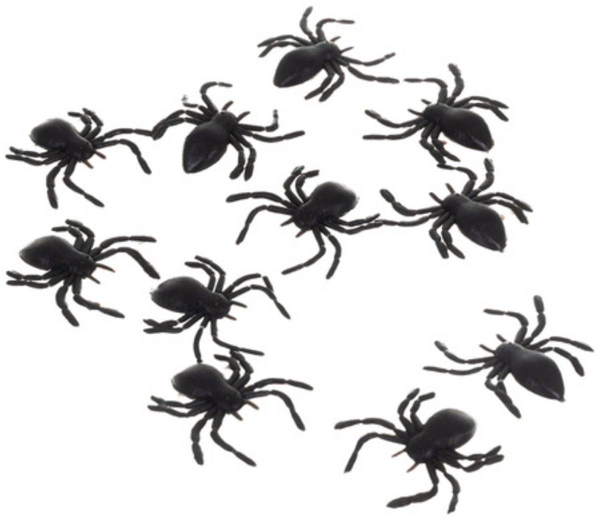 Ruhhy Nep spinnen/spinnetjes -20x st - zwart - 3 cm -Horror/griezel thema decoratie beestjes