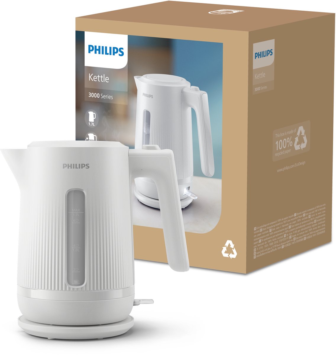 Philips 3000 series HD9411/00 - Waterkoker - 1.7L - Wit — afbeelding 5