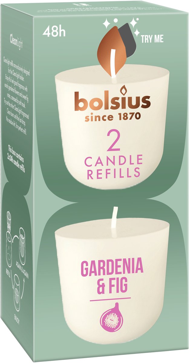 Bolsius Geurkaars Navulling Gardenia & Fig -