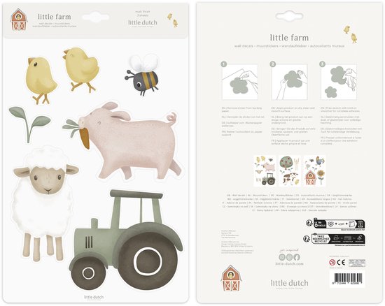 Little Dutch Little Farm Muurstickers - 42x30cm - Dieren en Boerderij