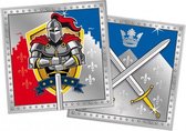 60x ridder themafeest servetten 33 x 33 cm papier - Ridder/middeleeuws kinderfeestje/carnaval/verjaardag papieren wegwerp tafeldecoraties