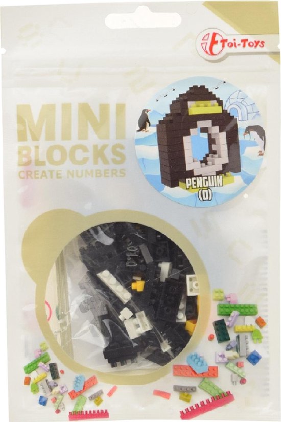 Toi-toys Bouwpakket Mini Blokken Pinguïn 16 Cm Toi-toys Bouwpakket Mini Blokken Pinguïn 16 Cm
